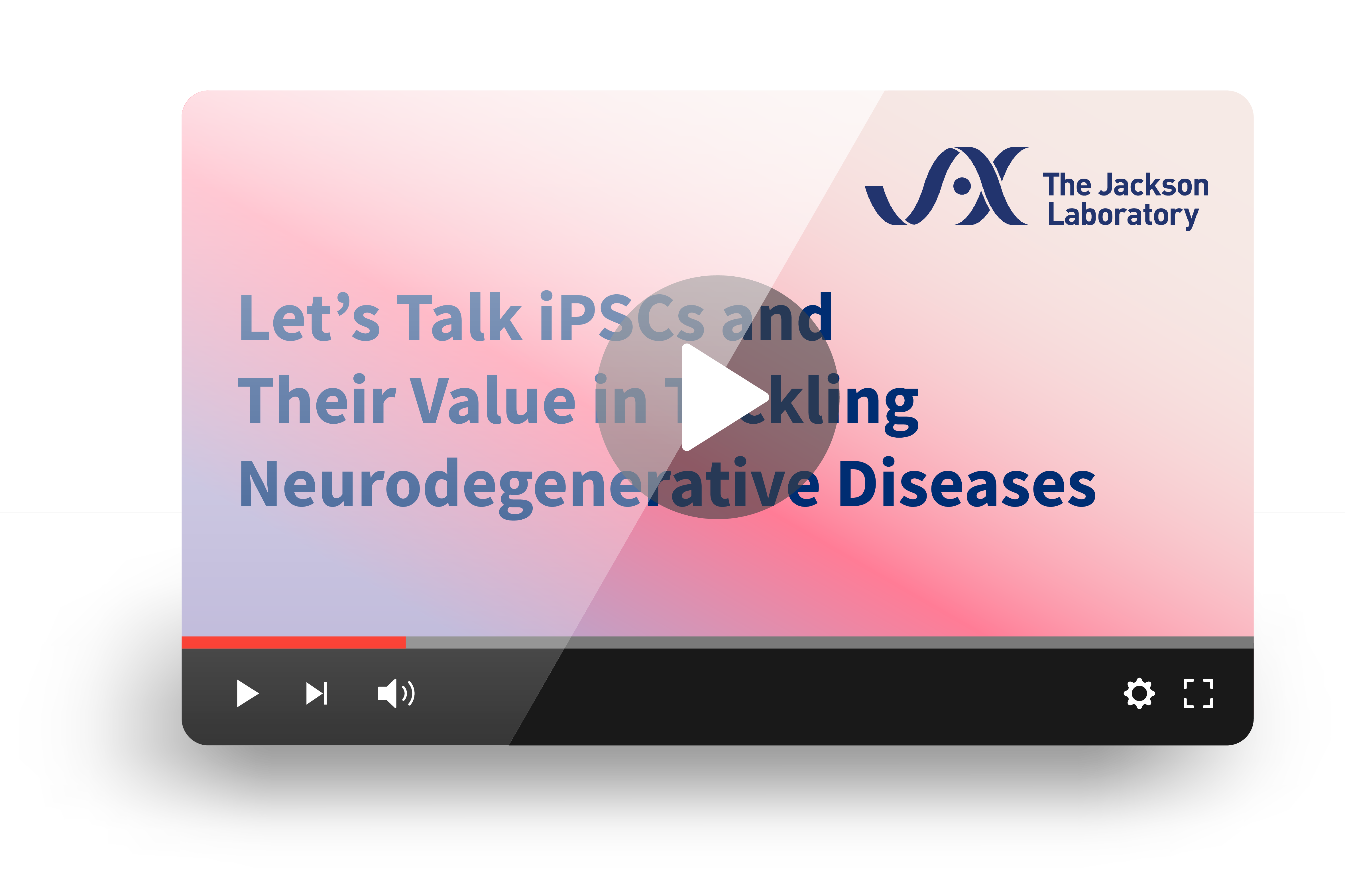 JAX Tech Talk Video - iPSCs and Their Value in Tackling Neurodegenerative Diseases